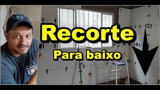 Como assentar piso na parede com o recorte para baixo [upl. by Patsy]