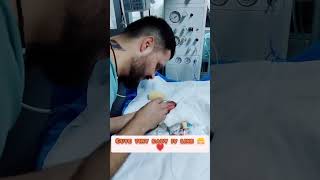 Cute premature 6th months baby iv line in labour room 🫶❤️❤️reels shortsviral [upl. by Odessa]