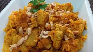 arroz con pollo al curry piña facil [upl. by Victoria]