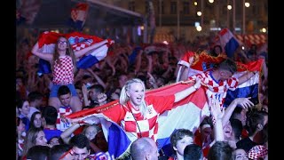 La folie du mondial enflamme Zagreb [upl. by Letch]