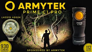 Armytek Prime C1 Pro Magnet USB Warm 930 lumens 112 meters LH351D 4000K LED 18350 battery [upl. by Orelee381]