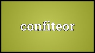 Confiteor Meaning [upl. by Lleral650]