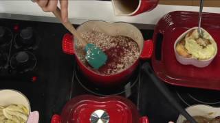 Le Creuset Cast Iron 2qt Heart Shaped Dutch Oven amp 2 Mini Cocottes on QVC [upl. by Cohlette]