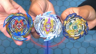 RAGE LONGINUS vs BRAVE VALKYRIE vs MIRAGE FAFNIR  LUI vs VALT vs FREE  Beyblade Burst Super King [upl. by Menendez]