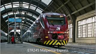 Da Milano Centrale a Malpensa Aeroporto Terminal 1 con ETR245 Malpensa Express x2 [upl. by Neyugn178]