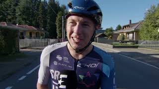 Corbin Strong  Interview at the finish  Gran Piemonte 2024 [upl. by Xavler348]