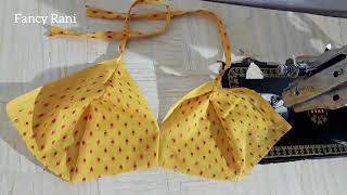 40 Bust Cotton Bra Sewing  बिना इलास्टिक वाली ब्रा बनाएं 40 size [upl. by Ennyroc]