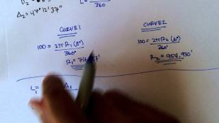 Advanced Geomatics Normal Compound Curves Example 1 [upl. by Stefan]