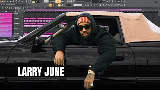 FL STUDIO  Larry June Beat Tutorial FREE PROJECT DOWNLOAD [upl. by Kciredorb]