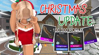 Buying EVERYTHING In The NEW MM2 CHRISTMAS UPDATE  Gameplay Murder Mystery 2 [upl. by Dulcinea591]