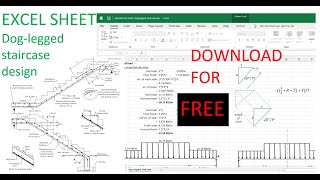 Doglegged staircase design as per IS 4562000 Download Excel sheet for FREE [upl. by Atinuhs249]