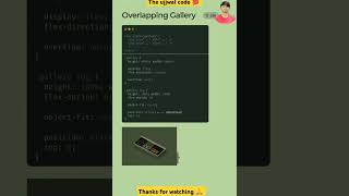 Overlapping gallery by css coding viralvideo css html javascript [upl. by Elexa831]