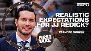 Do the Lakers have REALISTIC EXPECTATIONS for JJ Redick 🤔  First Take [upl. by Corley]