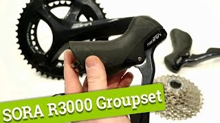 The Shimano Sora R3000 9 Speed Groupset Weight and Feature Review [upl. by Yanal817]