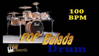 Pop Balada 100 bpm  Ritmo BASE de Bateria  Drum rhythm in ballad [upl. by Eastlake]