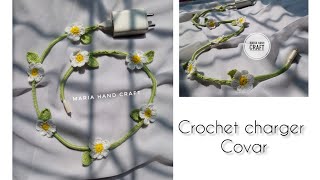 কুশিকাটা চার্জার কভারvery easy crochet charger holderkushikata mobile charger covar চার্জার কভার [upl. by Hieronymus]