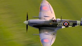 Flying historic WWII Spitfire plane  Red Bull Air Race Ascot 2014 [upl. by Xirdnek]