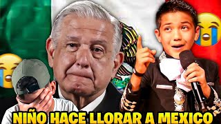 NIÑO HACE LLORAR A MEXICO CON CANCION A AMLO [upl. by Ojoj917]