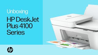 First time set up for the HP DeskJet Plus 4100 Printer Series  HP Support [upl. by Weixel]