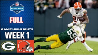 Green Bay Packers vs Cleveland Browns Full Game Hiighlights  Aug 10  2024 NFL Highlights Preseason [upl. by Aihsoj]