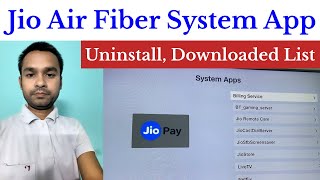 Jio Air Fiber System Apps List 2024 Uninstall Total Size [upl. by Coombs]