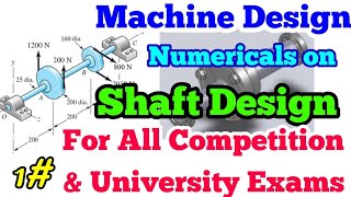 Shaft Design Numericals from VB Bhandari Machine Design book [upl. by Nored]