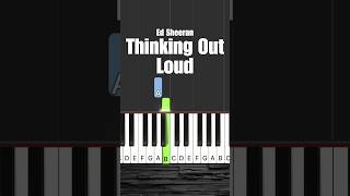 Thinking Out Loud EASY Piano Tutorial piano shorts [upl. by Ateuqram36]