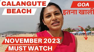 Calangute Beach November 2023  Shack update  Goa November 2023 Vlog [upl. by Lydell428]