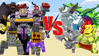 1 VS 1  Mowzies Mobs VS Golemania in Minecraft [upl. by Cirdes]