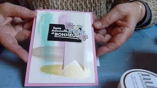 Scrapbooking  Utiliser lembellissement mousse NUVO pour vos fonds de page ou carteries [upl. by Yromas]