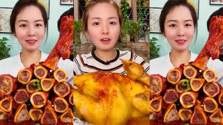 ASMR Bone Marrow amp Spicy Chilli Oil Chicken  Fried Rice Noodle Mukbang Show [upl. by Conrado]