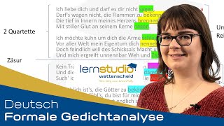 Formale Gedichtanalyse  Deutsch Nachhilfe [upl. by Remmos]