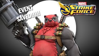 SCOPELY LISTENED EVENT SAVED Black White and Red All Over MARVEL STRIKE FORCE EVENT VIDEO [upl. by Adora518]