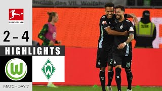 Wolfsburg gegen Werder Bremen 2  4  HIGHLIGHTS amp GOALS  Bundesliga 202425 [upl. by Alis]