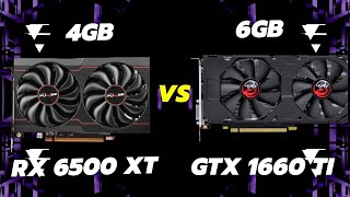 RX 6500XT VS GTX 1660 TI TESTES EM VARIOS GAMES [upl. by Ahsiret]