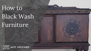 Black Washing Furniture using One Step Paint  Artist In Residence Becky George [upl. by Ogdon136]