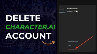 How To Delete Account In Character AI 2024 Easy Tutorial [upl. by Yvor669]