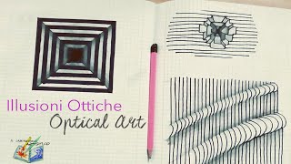 Video tutorial illusioni ottiche optical art Arte immagine scuola primaria [upl. by Schrick]