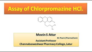 Assay of Chlorpromazine HCl  MCI  Practical  Exp10 [upl. by Ettelra]