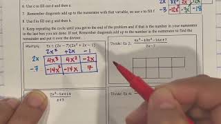 DIVIDING POLYNOMIALS Box Method [upl. by Omari]