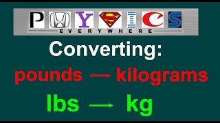 EASY Converting pounds lbs to kilograms kg [upl. by Imelida]