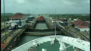 Crossing Panama Canal in 100 seconds time lapse  Durch den Panamakanal in 100 Sekunden Zeitraffer [upl. by Einnij]