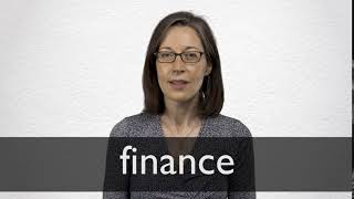 How to pronounce FINANCE in British English [upl. by Kruse]