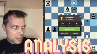 Accidental MATE  ChessWithBill chesswithbill chessreview chessanalysis checkmate chesstactics [upl. by Nelrac]