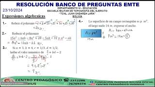 BANCO DE PREGUNTAS EMTE 2023 EJERCICIOS 1 AL 9 [upl. by Lita331]