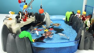 Playmobil Dolphin Aquarium Playset with Sea Animals Toys Video For Kids [upl. by Annawaj156]