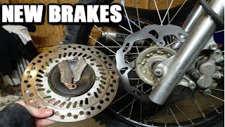 Honda CRF150F Brake Rotor amp Pads Change [upl. by Colon]