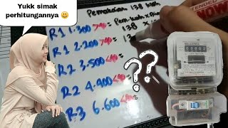 Cara Menghitung Total Pembayaran Listrik R1M 900 R1 1300 R1 2200 sampai diatas R3 6600 [upl. by Nylevol]