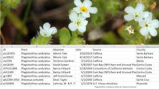 Download  export observations from Calflora [upl. by Mharba]