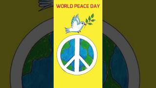 International Peace Day Drawing  World Peace Day Poster Drawing  Peace Day Poster Drawing [upl. by Winslow]